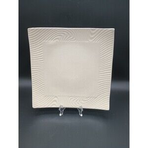 Baum Bros Style Eyes Sand Dune Collection Square Dinner Plate Tan